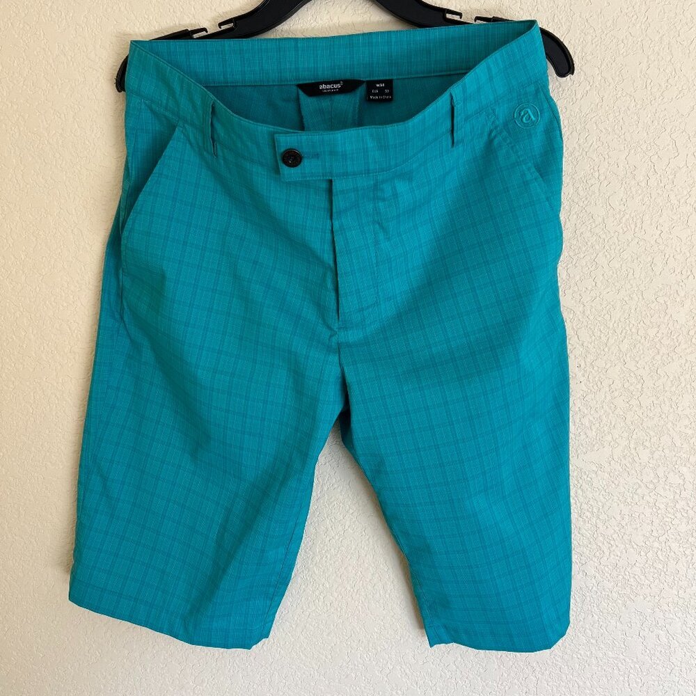 ABACUS COUNT ON IT MENS SHORTS SIZE W34 DRYCOOL GOLF POCKETS 22"LENGTH